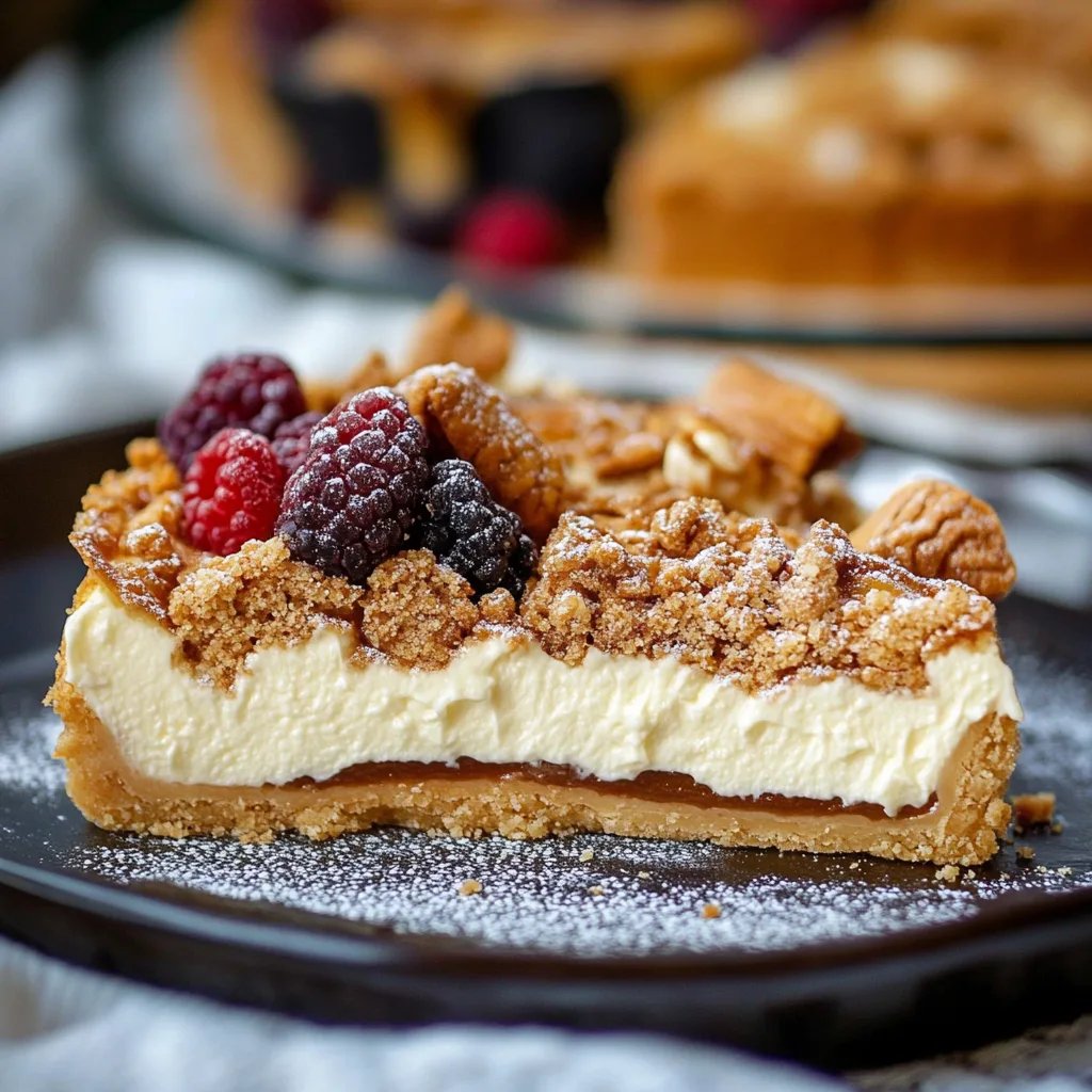 Spekulatius Käsekuchen mit Keksboden, Streuseln und Frischkäse