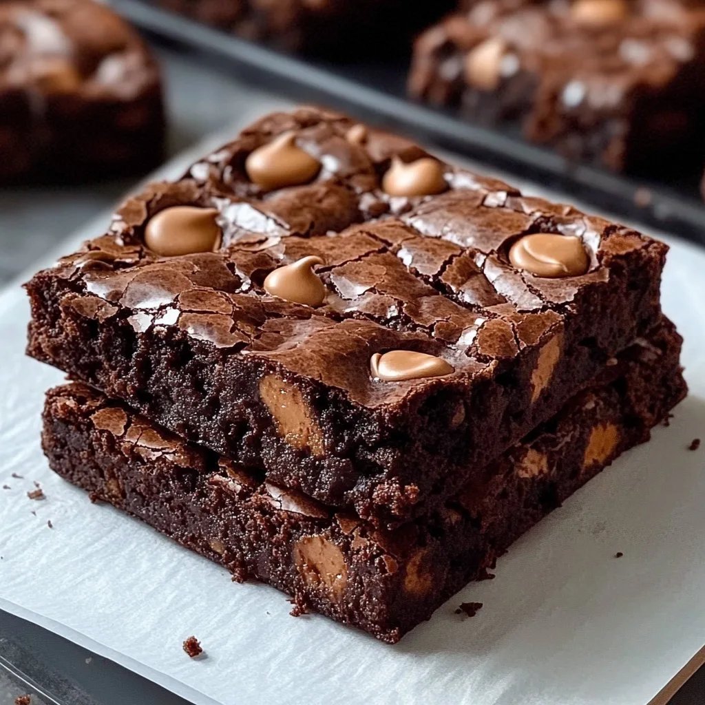 Klebrige, fudgeartige Brownies