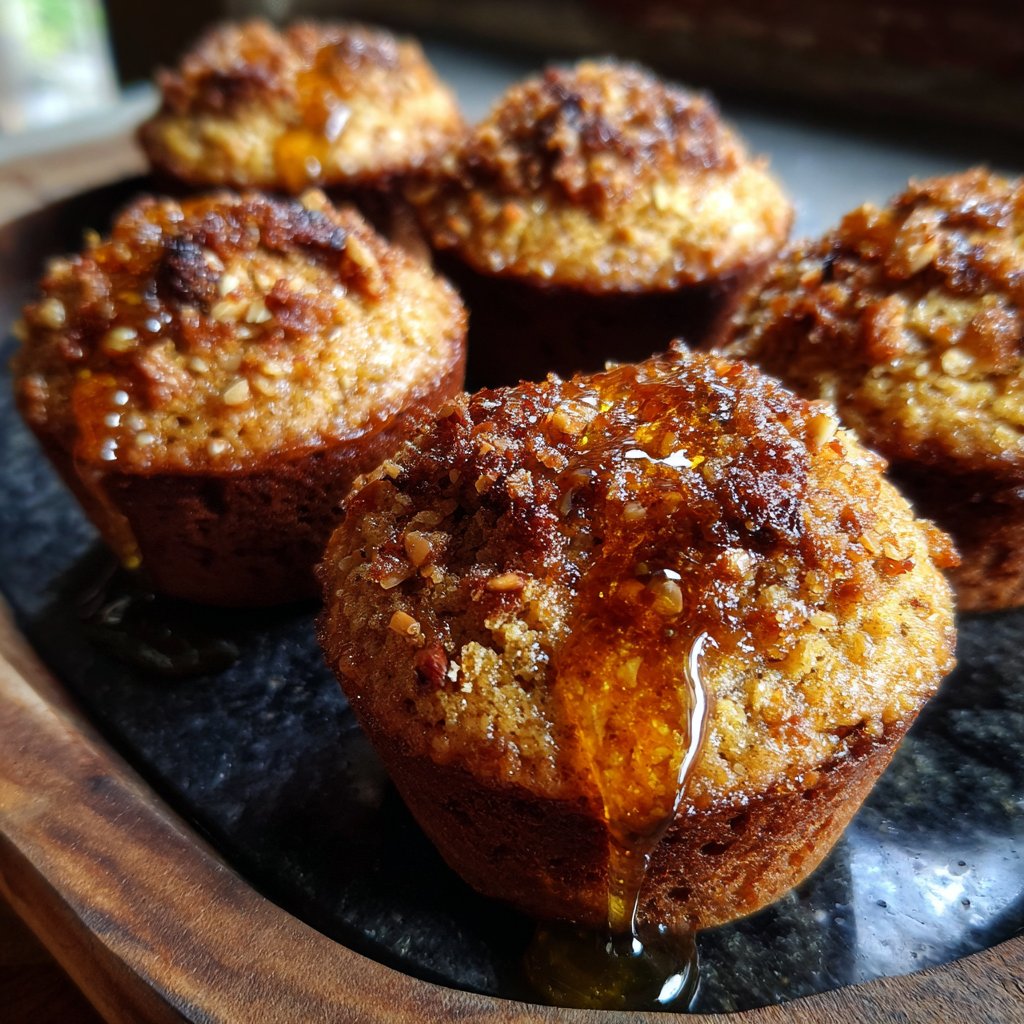 Muffins mit Mandeln und Honig