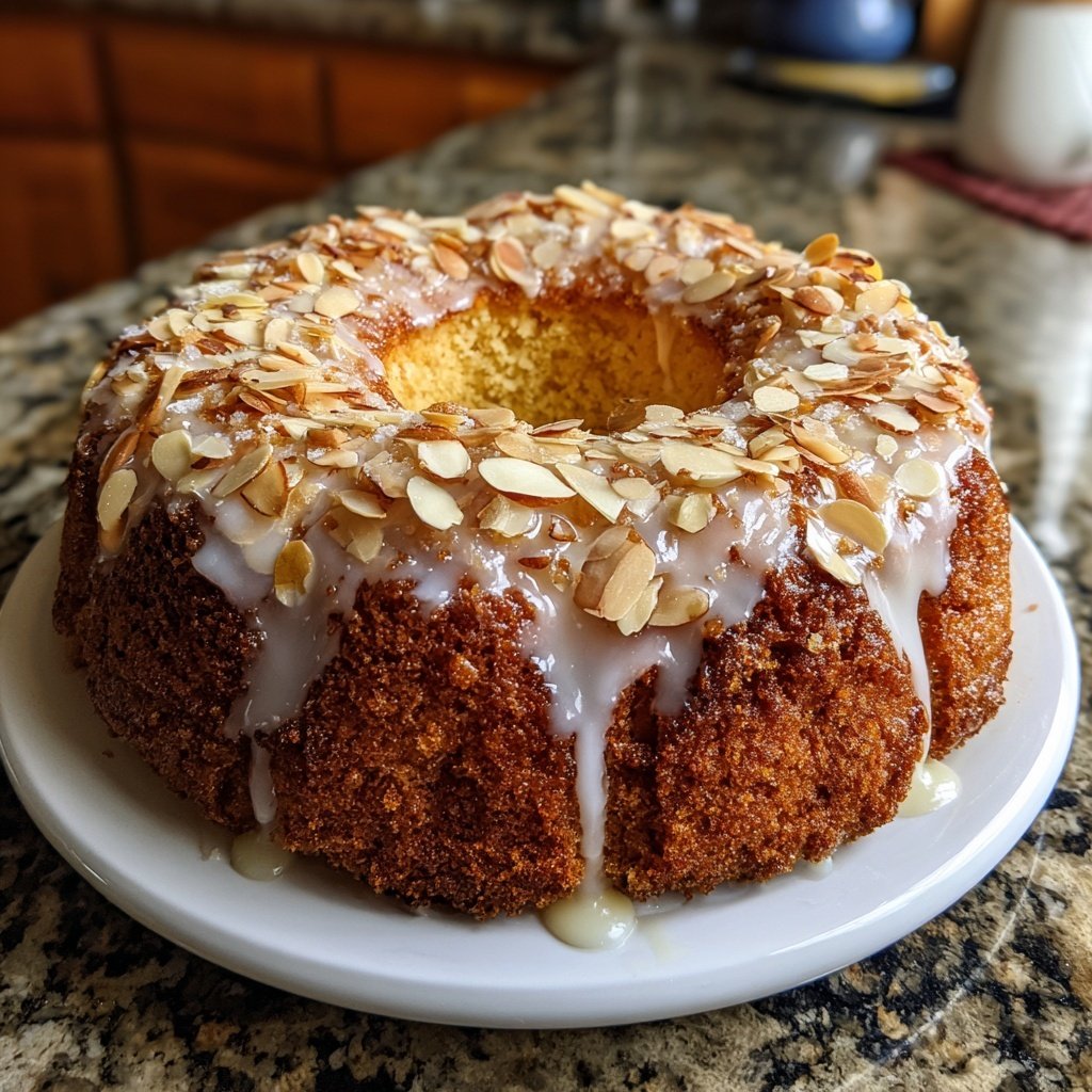 Zitronenkuchen mit Mandeln