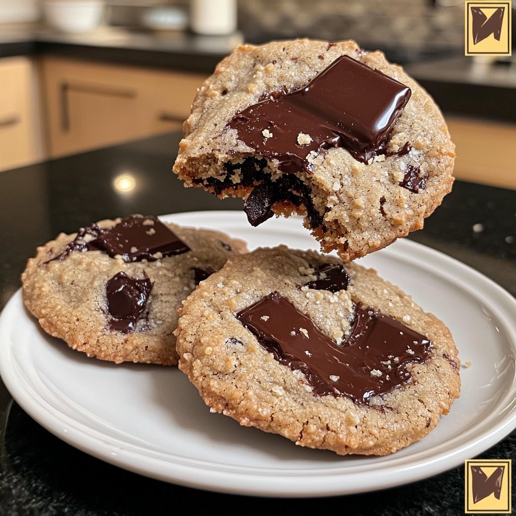 Weiche Mandel-Zimt-Cookies mit dunkler Schokolade