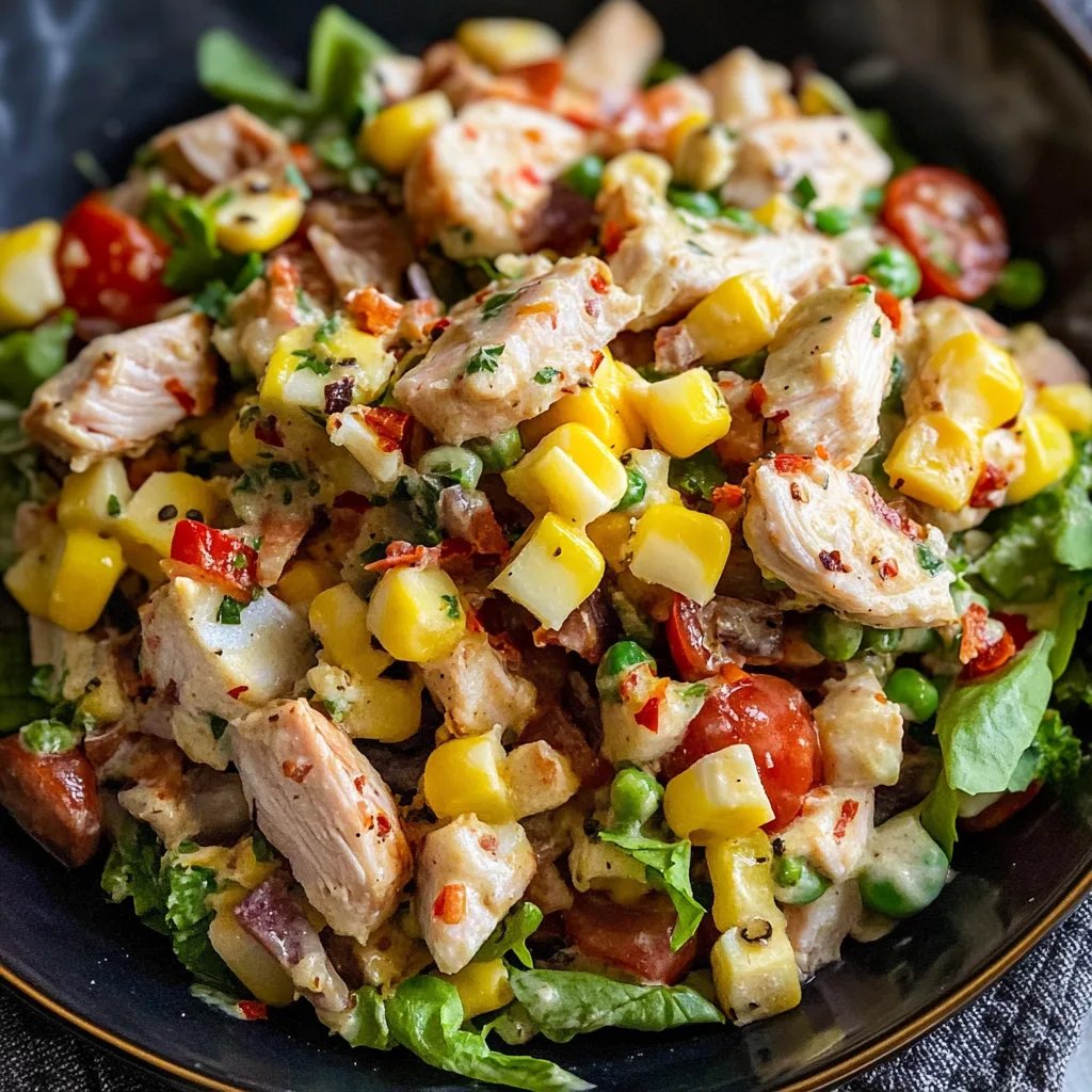 Thunfischsalat mit Paprika, Mais und Ei