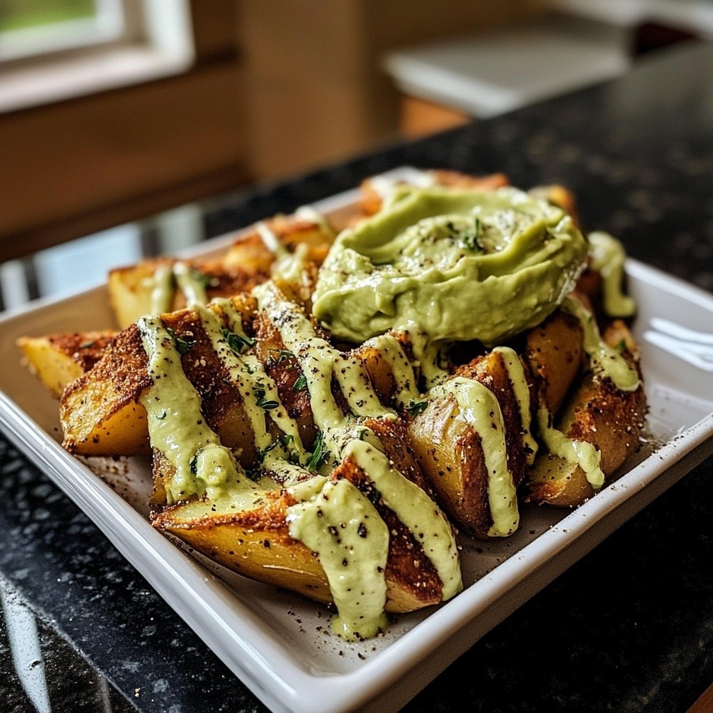 Ofenkartoffeln mit Avocado-Dip
