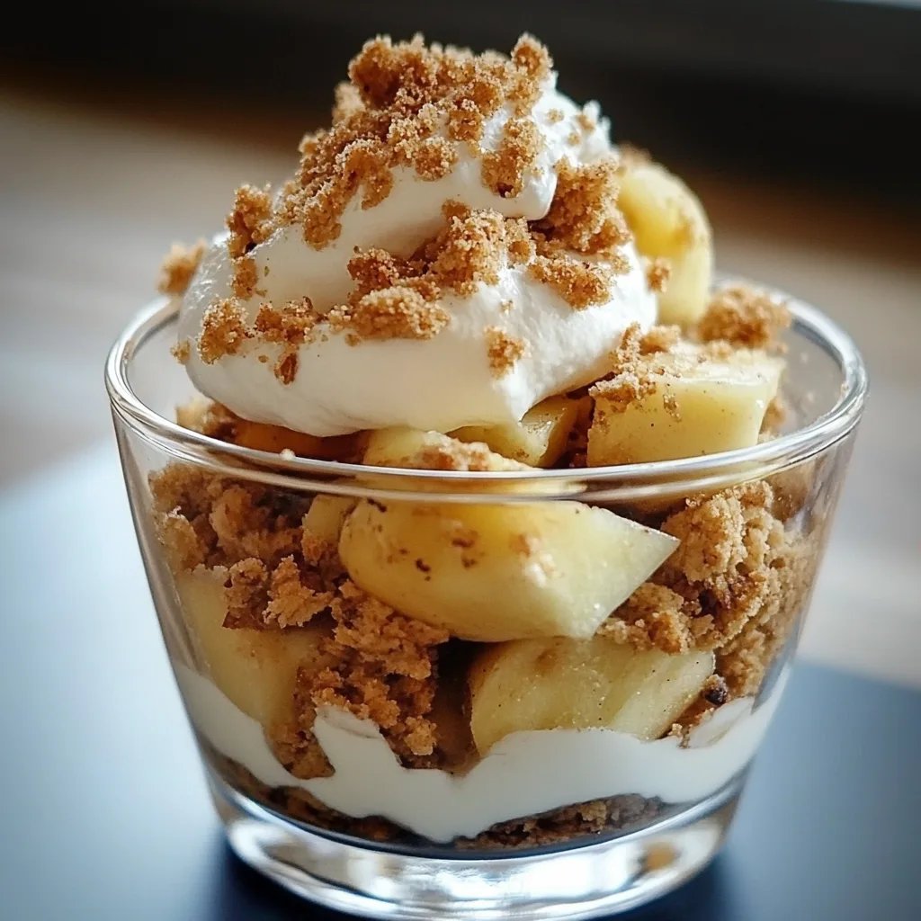 Apfel-Crumble im Glas