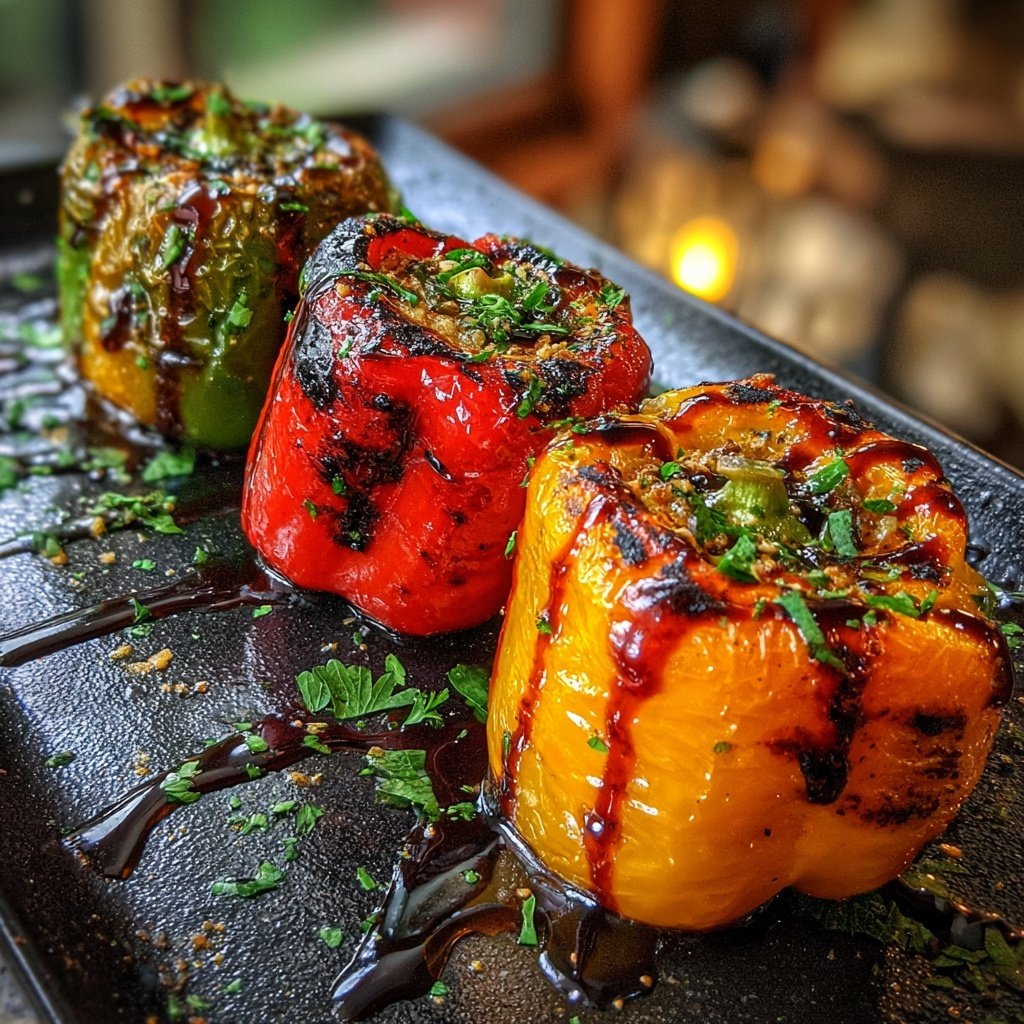 Gegrillte Paprika Mit Balsamico