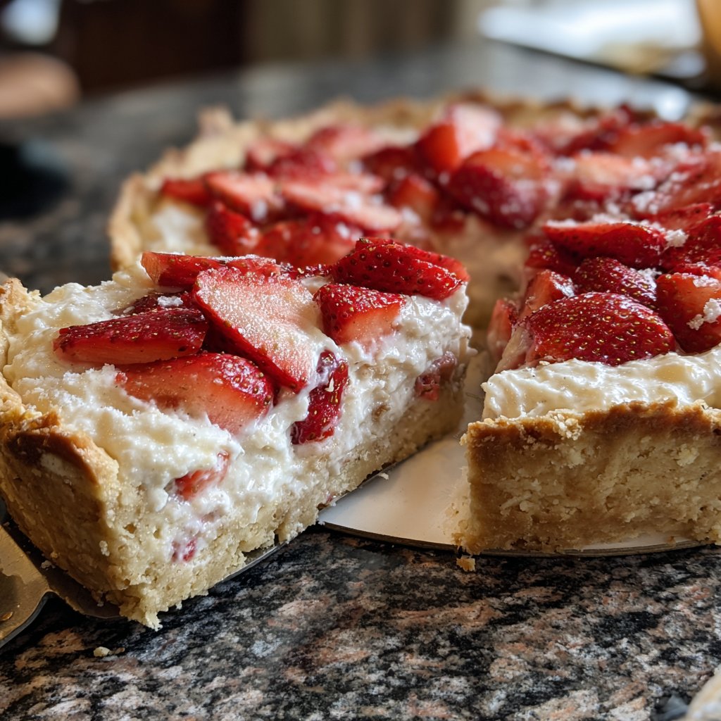 Erdbeerkuchen Mit Quarkfüllung