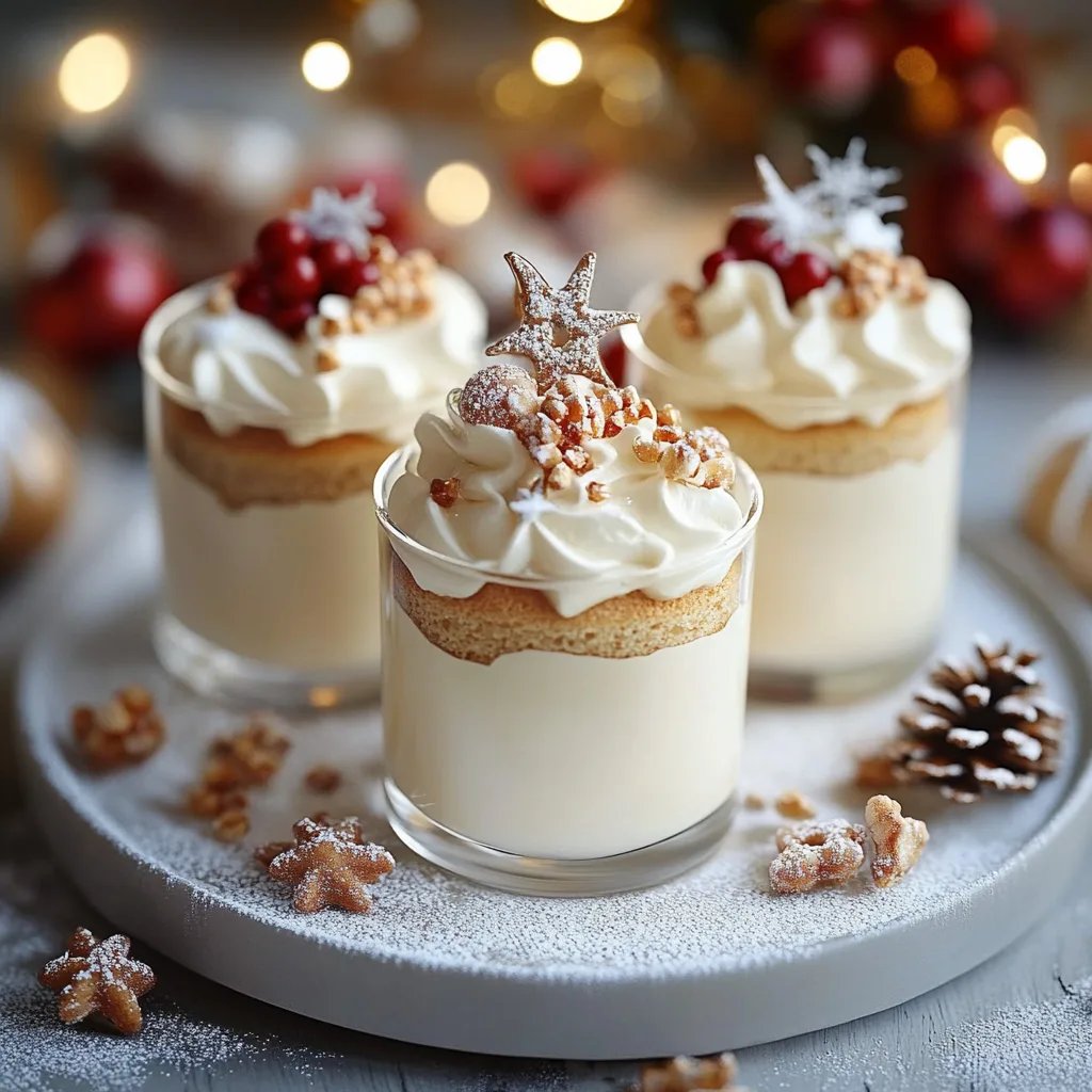 Weiße Lebkuchen-Mousse mit weißer Schokolade