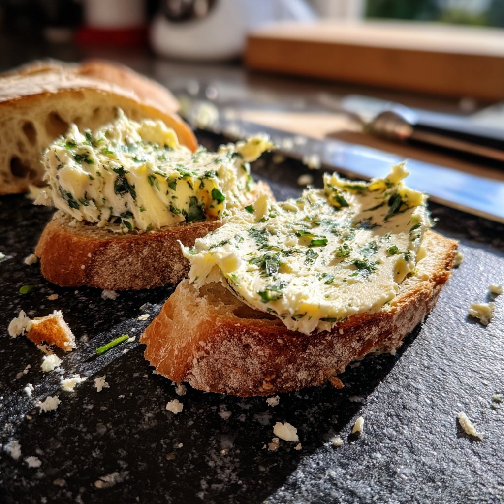 Kräuterbutter Mit Basilikum Und Meersalz