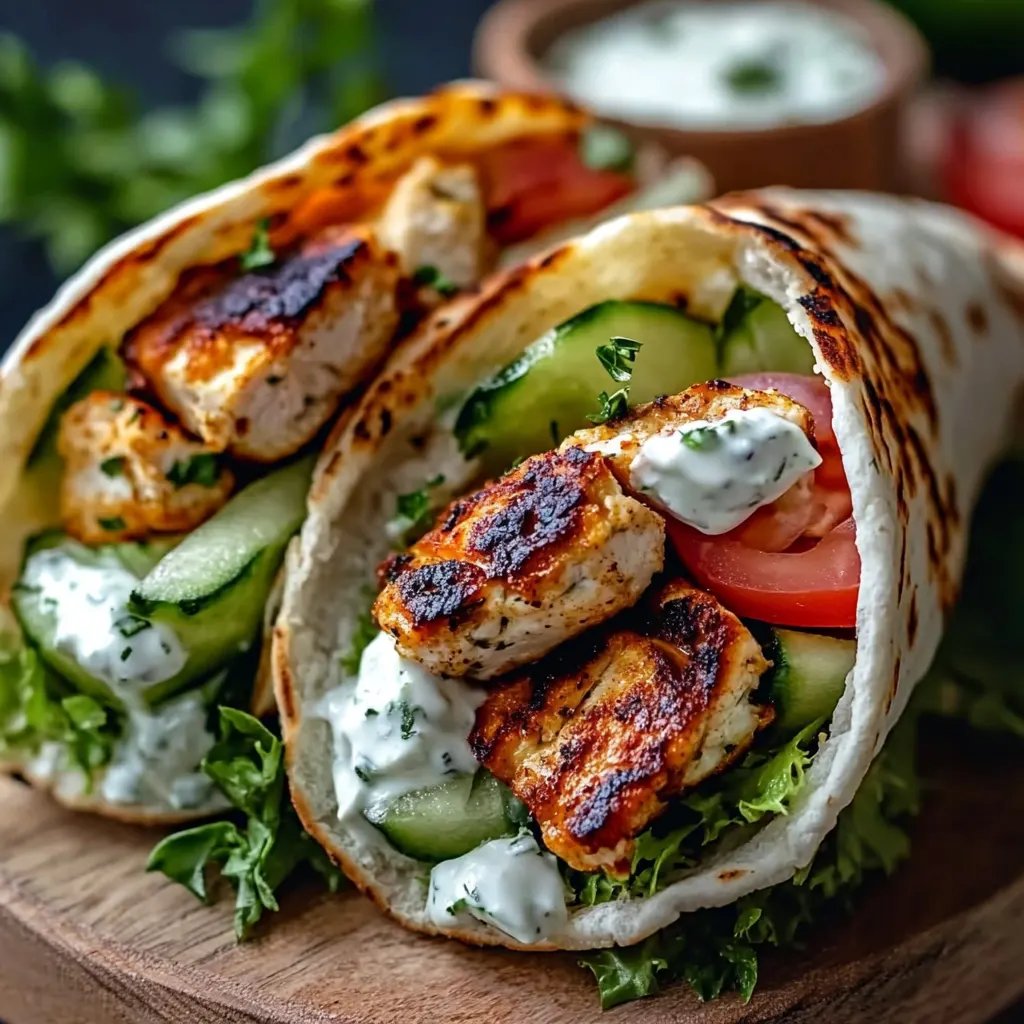 Hähnchen-Gyros mit Feta-Tzatziki