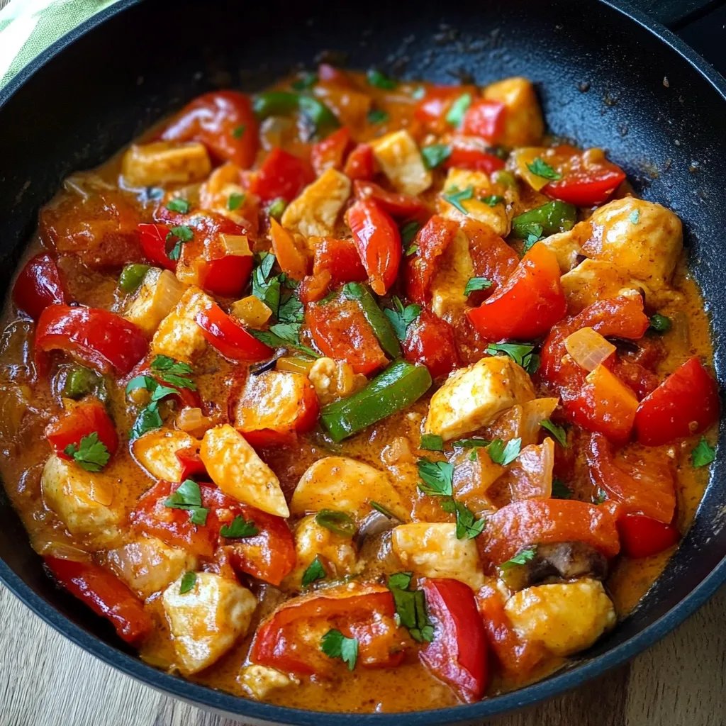 Hähnchen-Paprika-Pfanne low carb